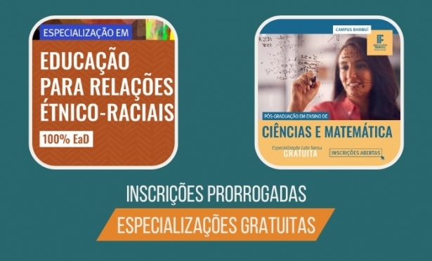 Inscrições para pós-graduação gratuita para profissionais da